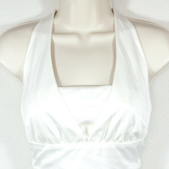 Simple White Wedding Dress Rehearsal Dress - Picture 3 of 9